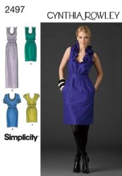2497 SIMPLICITY ROWLEY STRAIGHT DRESS 3 LENGTHS SLEEVES/ RUFFLE OR NOT PATTERN 4-12 UNCUT